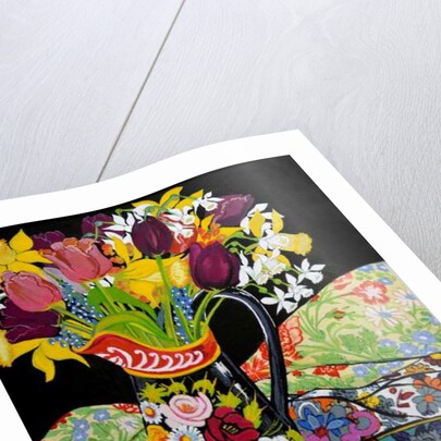 Canal Boat Jug, Daffodils and Tulips, 2005 by Joan Thewsey