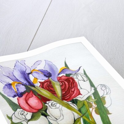Irises and Roses, 2007 by Joan Thewsey