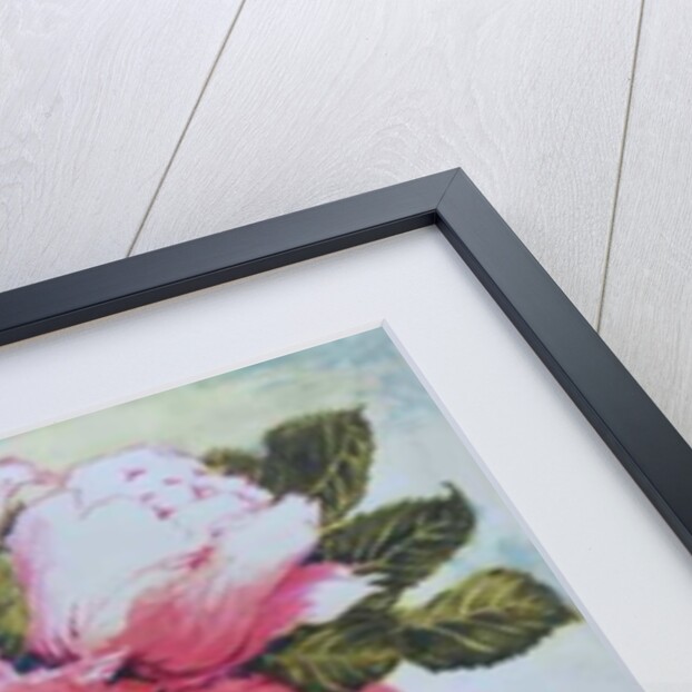 Pink Roses in a Blue Glass, 2000 by Joan Thewsey