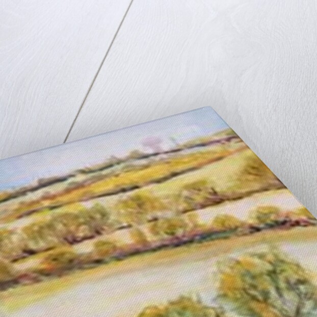 Suffolk Landscape, view from the front window, 2000 by Joan Thewsey