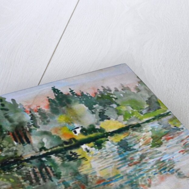 The Lake at Sunset, Bremes les Ardres, 2000 by Joan Thewsey