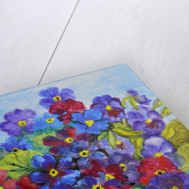 Blue Primroses, 2017 by Joan Thewsey