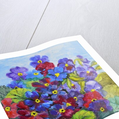 Blue Primroses, 2017 by Joan Thewsey