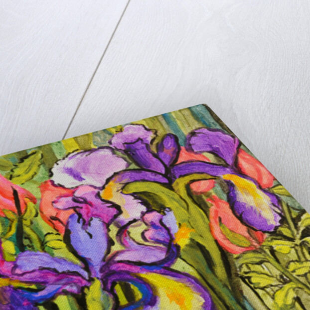 Irises and Roses, 2017 by Joan Thewsey