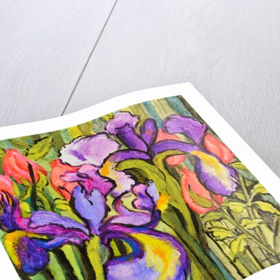 Irises and Roses, 2017 by Joan Thewsey