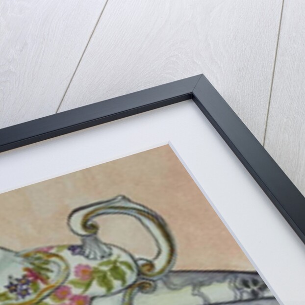 Teatime with Roses and a cutwork cloth by Joan Thewsey