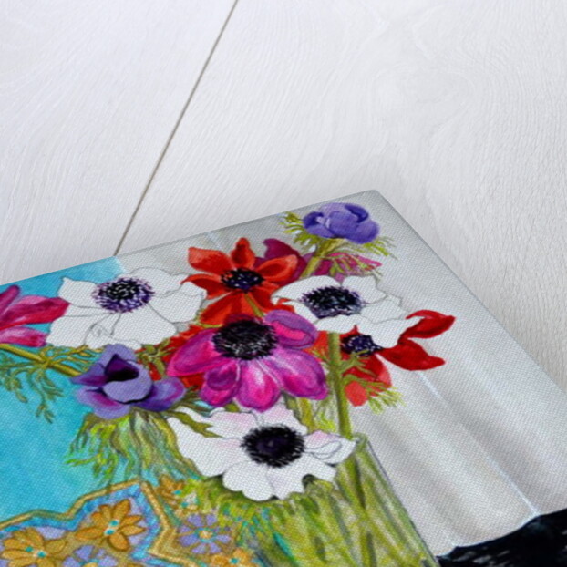 Anemones on a Dark Shelf by Joan Thewsey