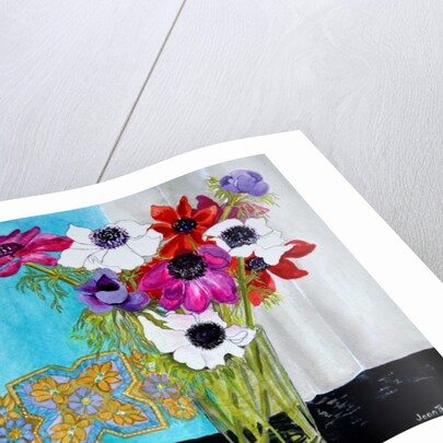 Anemones on a Dark Shelf by Joan Thewsey