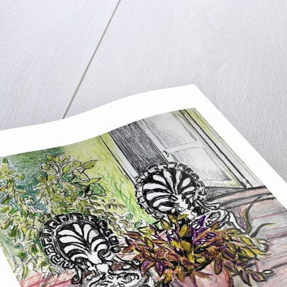 Chairs on the Terrace, with pots by Joan Thewsey