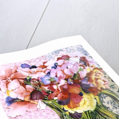 Sweet Peas with Cherries and Strawberries by Joan Thewsey