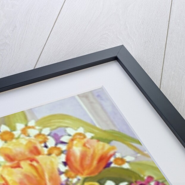 Tulips and Narcissi in an Art Nouveau Vase by Joan Thewsey