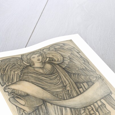 Angel with Scroll - figure number eight, 1880 by Edward Coley Burne-Jones