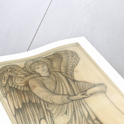 Angel with Scroll - figure number six, 1880 by Edward Coley Burne-Jones