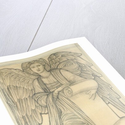 Angel with Scroll - figure number nine, 1880 by Edward Coley Burne-Jones