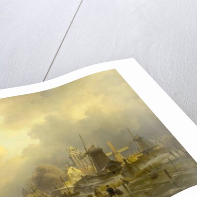 A View of Dortrecht, The Sawmill, 1843 by Andreas Schelfhout