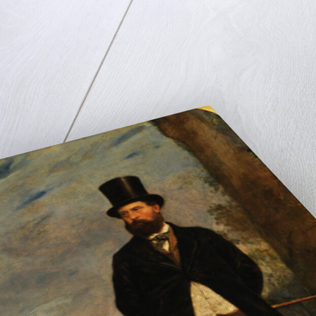 Self-Portrait with his Dog, Madame Sacchi, c.1866 by Samuel Bough