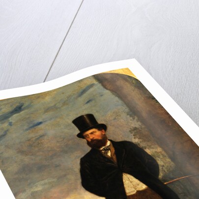 Self-Portrait with his Dog, Madame Sacchi, c.1866 by Samuel Bough