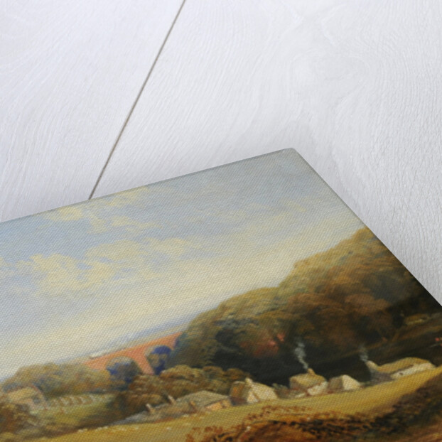 Wetheral - View of the River Eden Showing Wetheral Church and Viaduct, and Corby Ferry, c.1845 by Samuel Bough