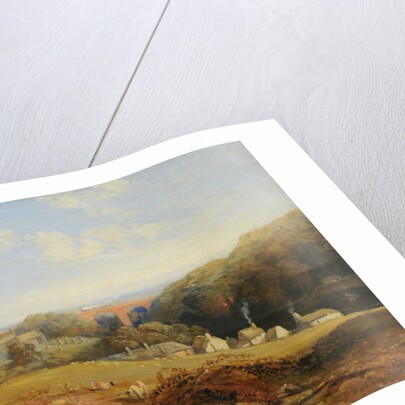 Wetheral - View of the River Eden Showing Wetheral Church and Viaduct, and Corby Ferry, c.1845 by Samuel Bough