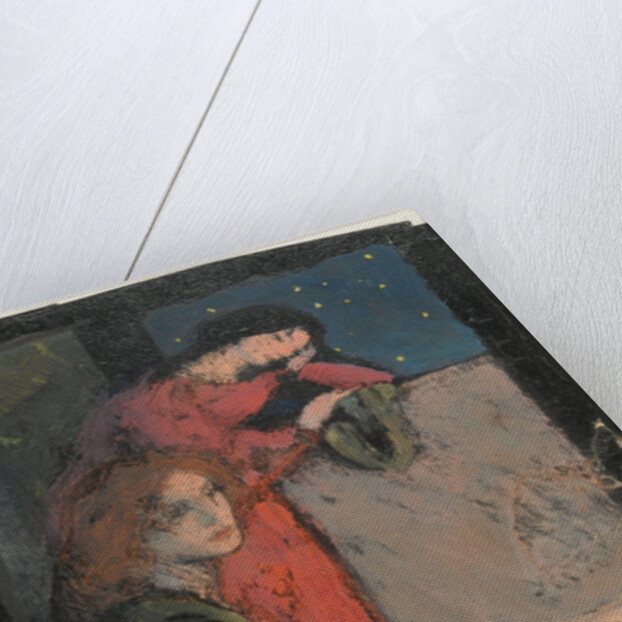 Two Girls by a Table Look out on a Starry Night, 1905 by Frederick Cayley Robinson