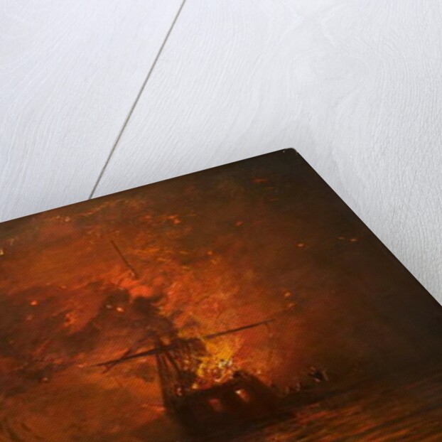 Ship on Fire, 1873 by James Francis Danby