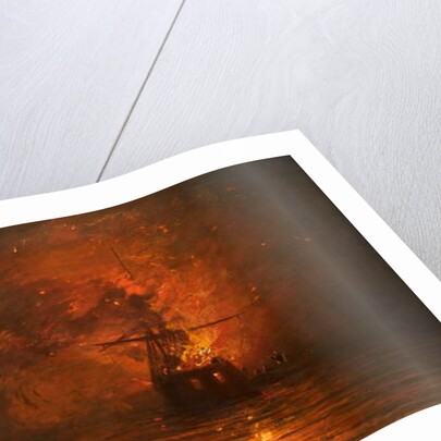 Ship on Fire, 1873 by James Francis Danby