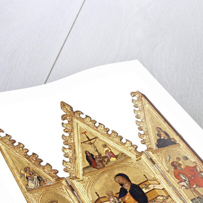 The Madonna of the Humility with St. Catherine of Alexandria, St. Christopher, the Annunciation and the Crucifixion, c.1370-75 by Niccolo di Buonaccorso