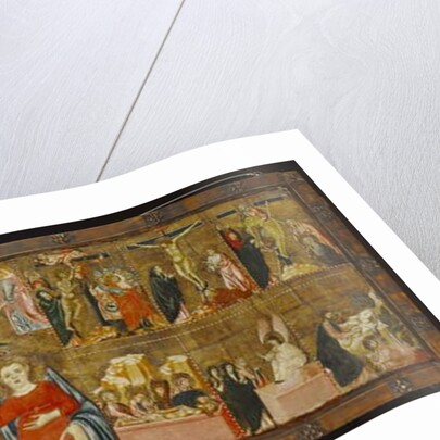 Madonna and Child and Two Angels with Twelve Scenes from the Passion, c.1310 by School Italian