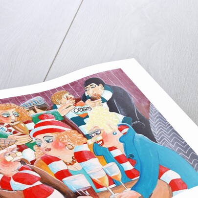 Uncle Albert and the girls meet at the 'Butchers Arms' for a quick drink before the Match by Tony Todd