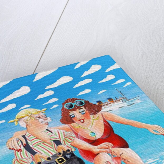 Don't you bring that crab near me! screams Brenda running from the beach by Tony Todd