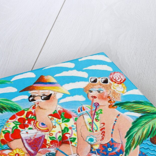 Uncle Albert and Brenda sit sipping countless cocktails at the 'Mango-Calypso Bar' by Tony Todd