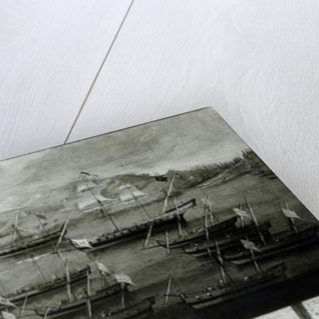 The Venetian fleet led by Captain Ivanovich da Dabrota against Turkish Pirates at Durazzo, 1756 by Italian School