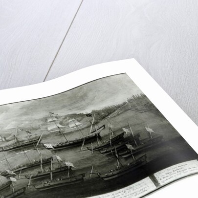 The Venetian fleet led by Captain Ivanovich da Dabrota against Turkish Pirates at Durazzo, 1756 by Italian School