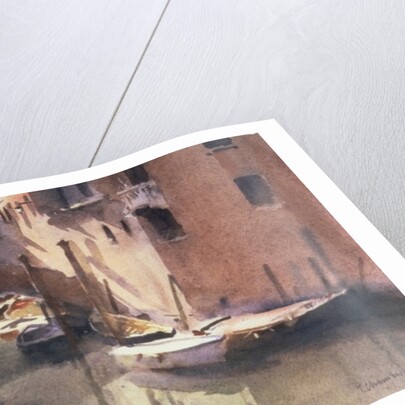 A Quiet Canal in Venice, 1990 by Trevor Chamberlain