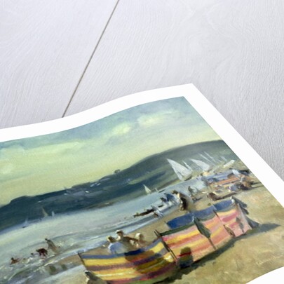 Children on the Beach at Abersoch by Trevor Chamberlain