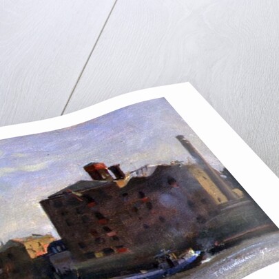 Against the Tide, Rotherhithe, 1992 by Trevor Chamberlain