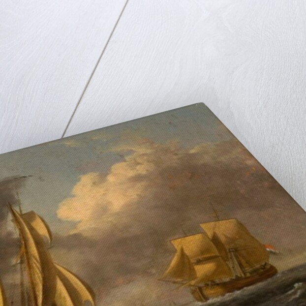 Dutch Galliots off the Coast by John Wilson (attr. to) Carmichael