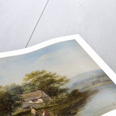 View of the Tyne - Two Anglers by F. Jackson