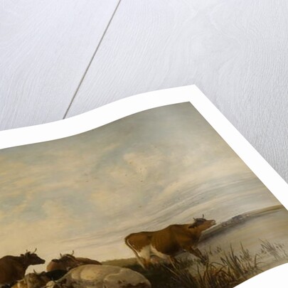 Landscape with Cattle in Marshland by Thomas Sidney (after) Cooper