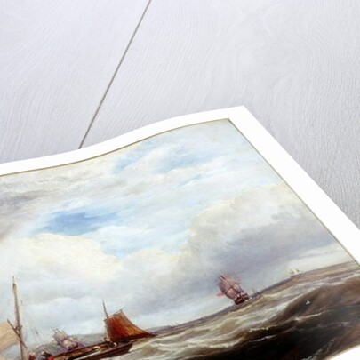 Ships and Fishing Boats in Rough Seas by Robert F. Watson