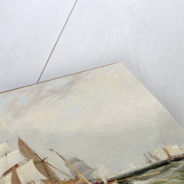 Shipping Inshore, a Boat Ferrying Passengers by John Wilson Carmichael