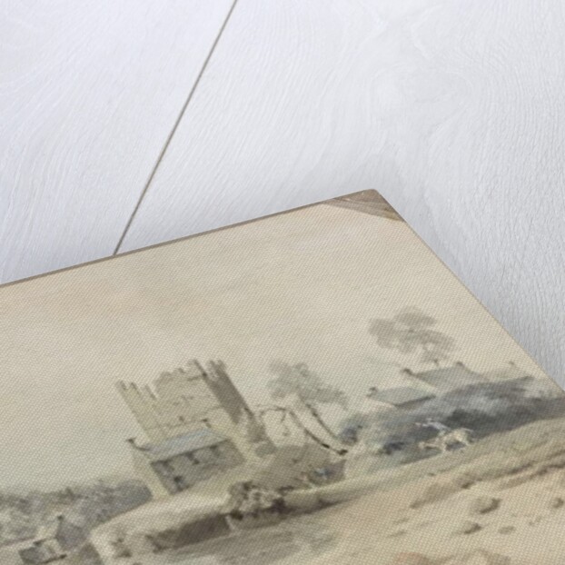 Bywell Castle and Ruins of a Bridge by Luke Clennell