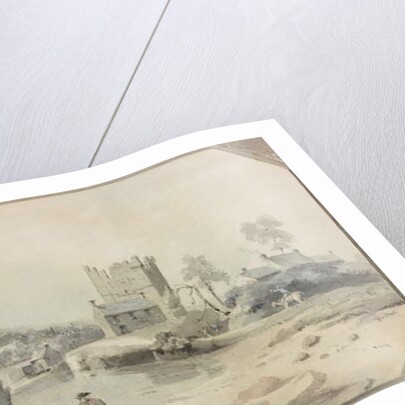 Bywell Castle and Ruins of a Bridge by Luke Clennell