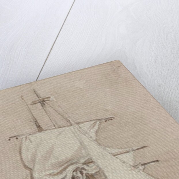 Sails on a Square-Rigged Mast by John Wilson Carmichael