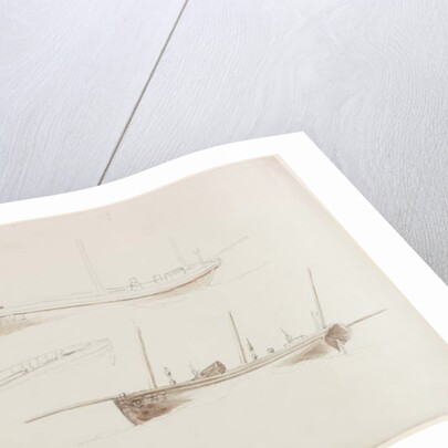 Five Men Boats by John Wilson Carmichael