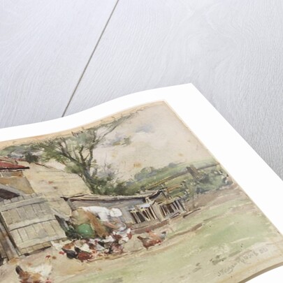 Feeding the Hens, 1909 by John Edgar Mitchell