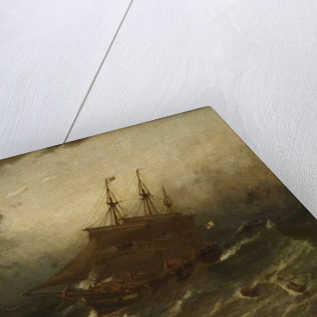 Sailing Vessel in a storm 1882 by Duncan F. McLea