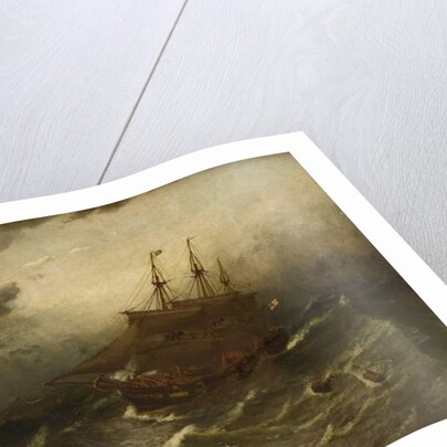 Sailing Vessel in a storm 1882 by Duncan F. McLea