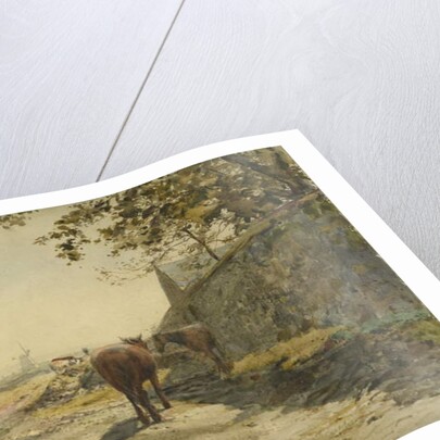 View of the Barrack Walls on the Leazes, Newcastle upon Tyne by Henry Burdon Richardson