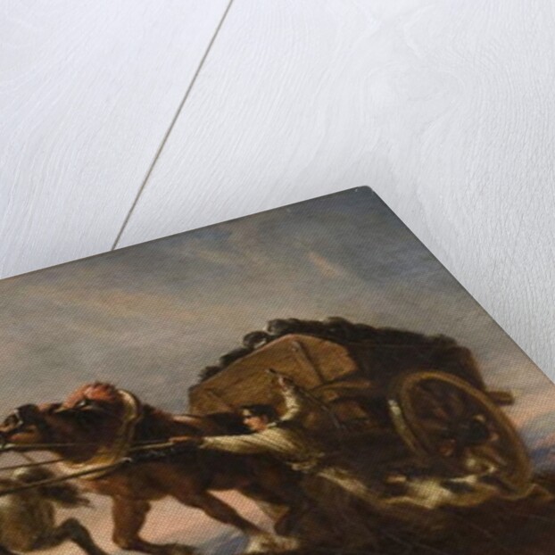 Horses Straining at a Load, 1864 by Charles (after) Verlat